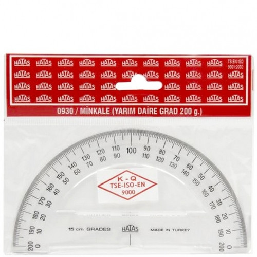 0930 MİNKALE YARIM DAİRE 200° 15 CM.