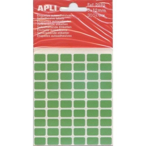Etiket 8x12 mm Yeşil 300 lü (25 paket) / 7500 adet Etiket