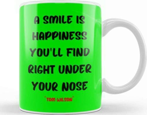 Smile Emoji Quotes Funny Love Gift Kupa Bardak Porselen