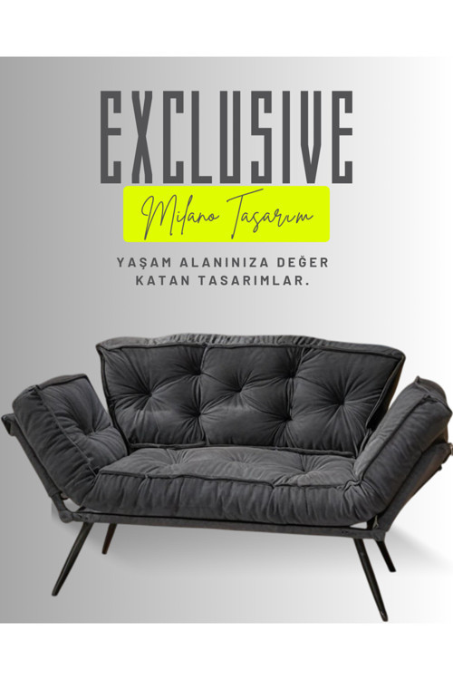 Mekanizmalı Yataklı İkili Kanepe | Premium Katlanır Çekyat Koltuk | Modern & Fonksiyonel Tasarım