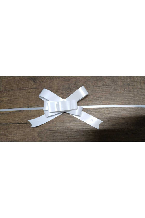 5 Adet 19X45 Cm Çekmeli Beyaz Fiyonk