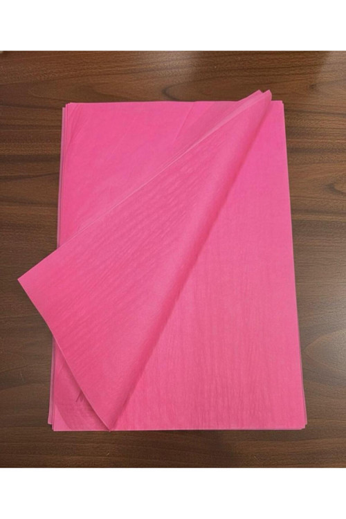 50X70 Cm 10 Adet Pembe Pelur Kağıdı+10 Adet Yapışkanlı Yıldız Paket Süsü