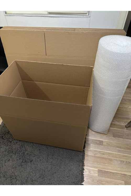 Kutu Boş Karton 70X40X40 Büyük Boy 3 Lü Adet , Aybaş Ambalaj Taşıma Kolisi