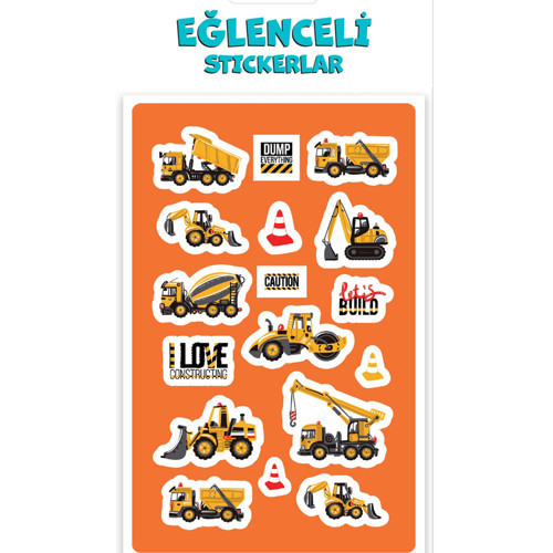 Puffy Sticker Orta Boy İş Makinası 221201-99