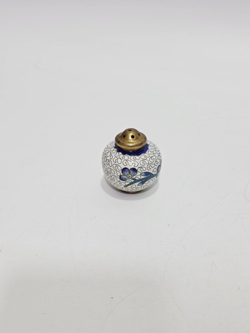 Antika Cloisonne Minyatür Tuzluk 5cm 016