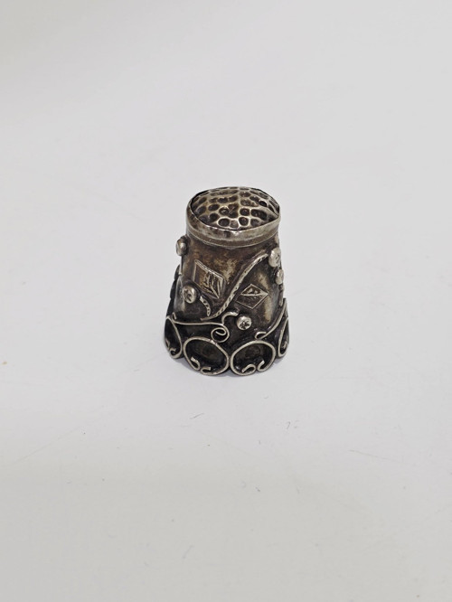Antika Cloisonne Emaye Yüksük 26,60x21,10mm 055