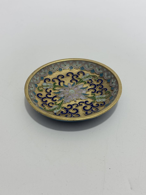 Antika Cloisonne Fincan Tabağı 8cm