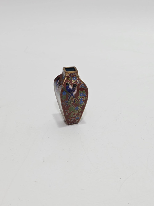 Antika Cloisonne Minyatür Vazo 6,5cm 011