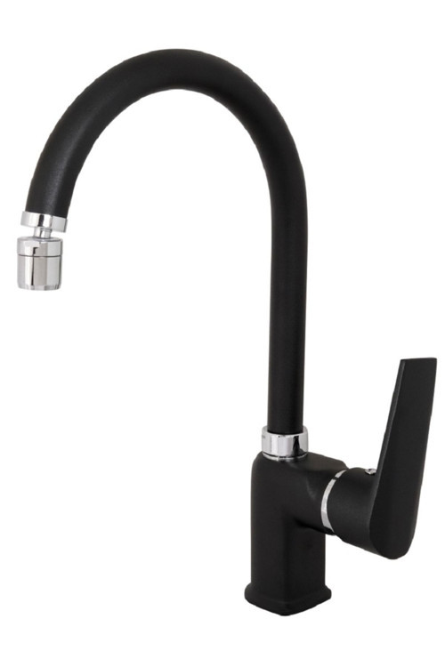 Acar Safir Black Serisi Kuğu Lavabo Bataryası