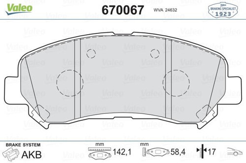 ÖN FREN BALATASI RENAULT KOLEOS 08> / NISSAN QASHQAI 06-13 X-TRAIL 07-13 JUKE 14-19 (1 TK )