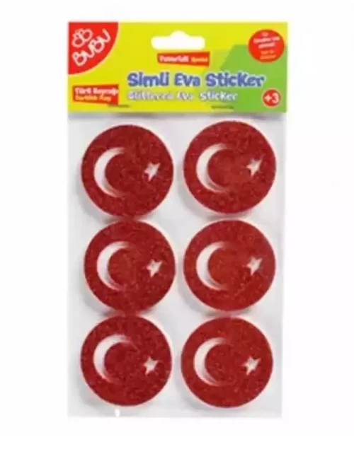 Simli Eva Sticker Yvr.Türk Bayrağı BUBU-STS048