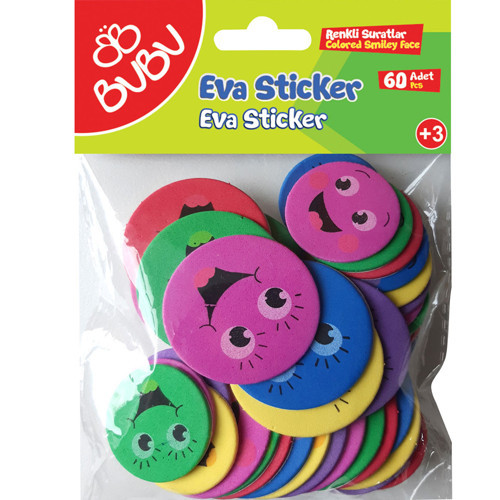 Eva Sticker Renkli Suratlar 60 Lı BUBU-ST0142