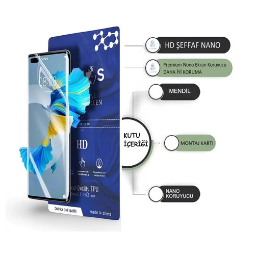 Huawei NOVA 15 Uyumlu NANO Ekran Koruyucu ULTRA İnce Esnek HD ŞEFFAF - Umbos