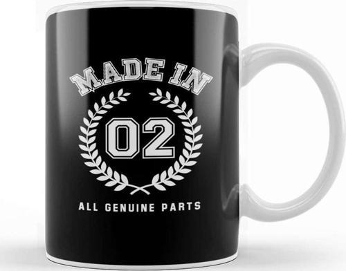 2002 Made In 02 All Genuine Parts Kupa Bardak Porselen