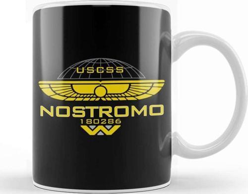 Nostromo Weyland Logo Alien Kupa Bardak Porselen