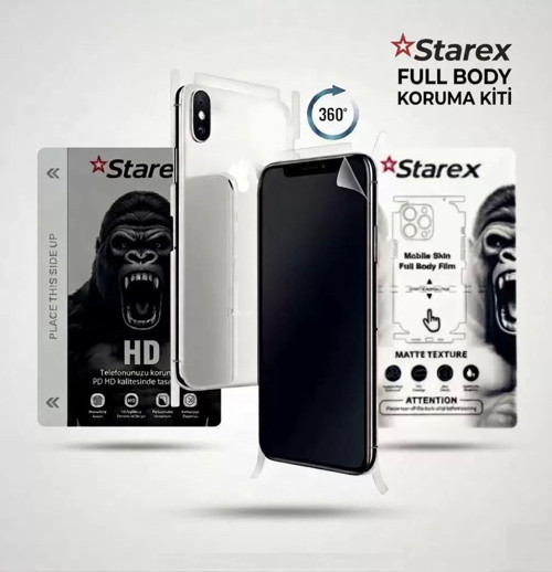 Realme Note 80 Uyumlu NANO Ekran Koruyucu HD HAYALET - Full Arka Kaplama 360 Koruma STAREX