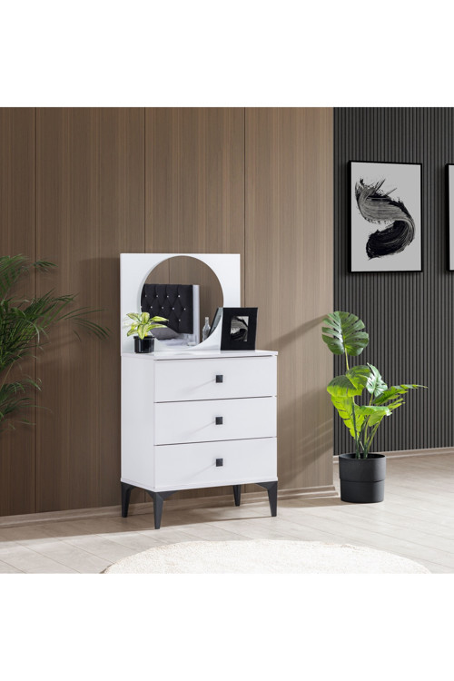 White Şifonyer Aynalı