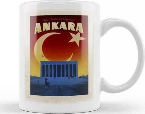 Başkent Ankara Ve Anıtkabir Kupa Bardak Porselen