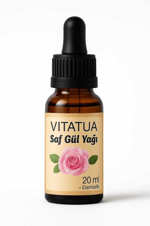 Vita Tua Saf Gül Yağı %100 Saf Ve Doğal, Bitkisel Uçucu Yağ Cam Damlalıklı Doğal Bakım 20 Ml
