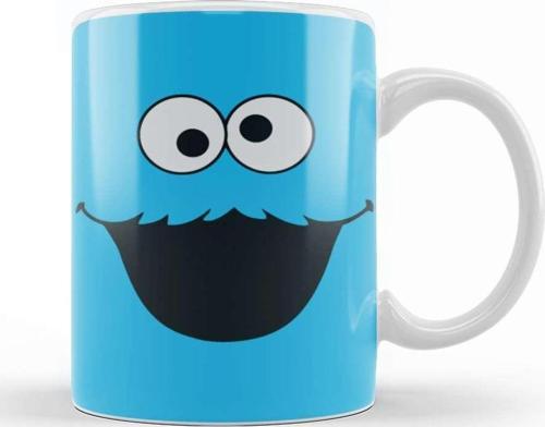 Cookie Monster Kurabiye Canavarı Kupa Bardak Porselen