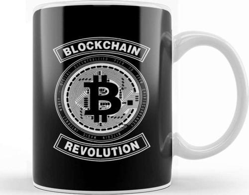 Bitcoin Revolution Blockchain 01 Kupa Bardak Porselen
