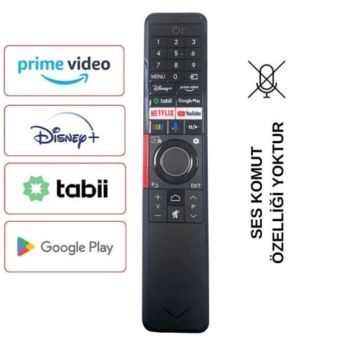 Vestel RM-L2010 Uyumlu Google Play Android Tv Kumanda - Ses Komutsuz