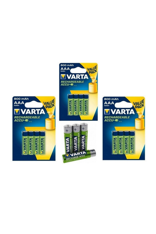800 Mah Aaa Şarjlı Kalem Pil (12 Adet)