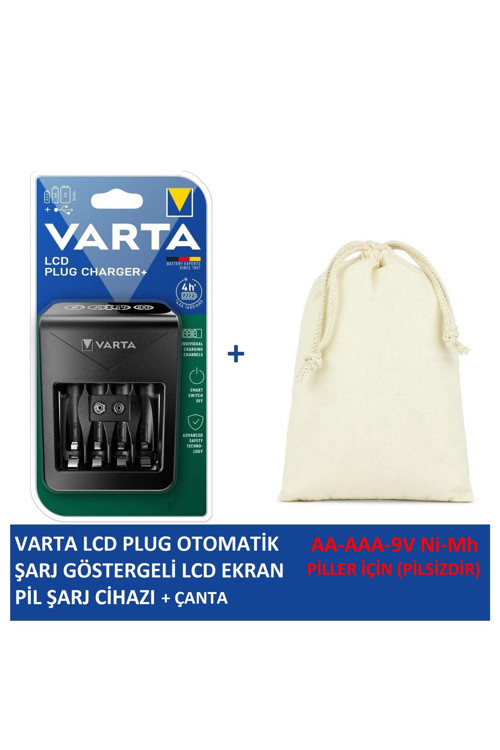 Lcd Plug+ Plus Şarj Cihazı(Pilsizdir) + Saklama Çantası