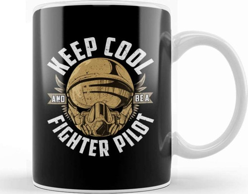 Keep Cool And Be A Fighter Pilot Kupa Bardak Porselen