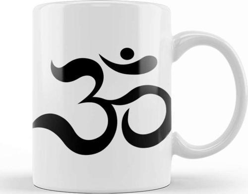 Om Ohm Aum Symbol Spiritual Yoga Kupa Bardak Porselen