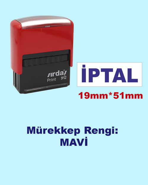 İptal Kaşesi, 912 (51mm*19mm)Otomatik Kaşe