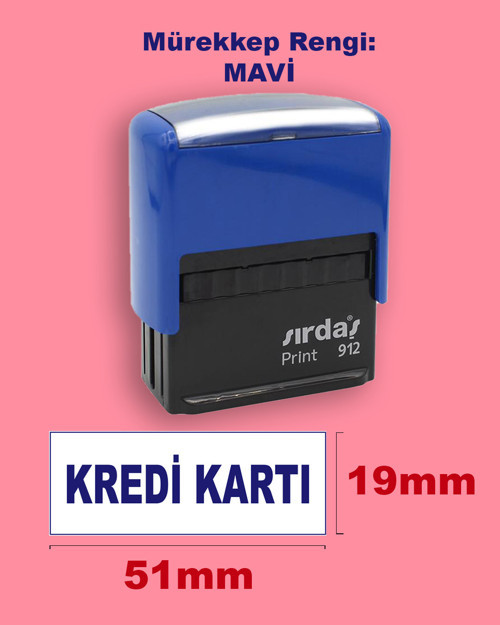 Kredi Kartı Kaşesi, 912 (51mm*19mm) Otomatik Kaşe