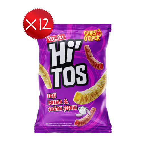 Hi'tos Ekşi Krema ve Soğan Çeşnili Patates Çerezi 100 g x12