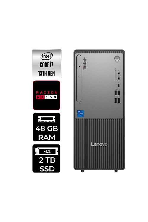 Thinkcentre Neo 50T G5 İ7 13700 48Gb 2Tb Ssd Rx550/4Gb Fdos Masaüstü Bilgisayar & Per4 Bellek