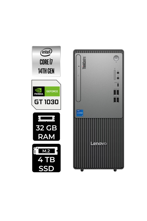 Thinkcentre Neo 50T G5 İ7 14700 32Gb 4Tb Ssd Gt1030/4Gb Fdos Masaüstü Bilgisayar & Per4 Usb Bellek