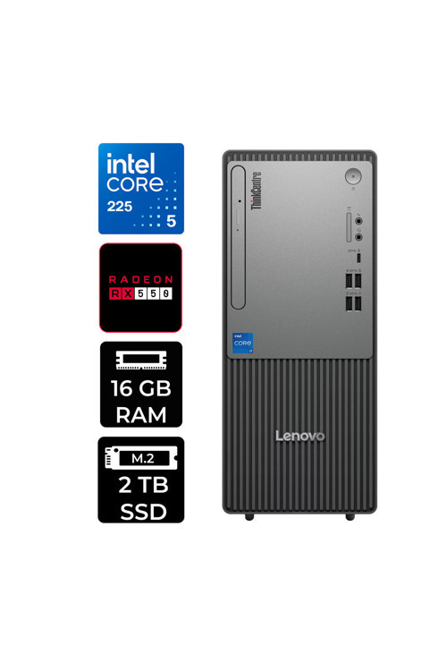 Thinkcentre Neo 50T G6 Ultra 5 225 16Gb 2Tb Ssd Rx550/4Gb W11H Masaüstü Bilgisayar & Per4 Usb Bellek