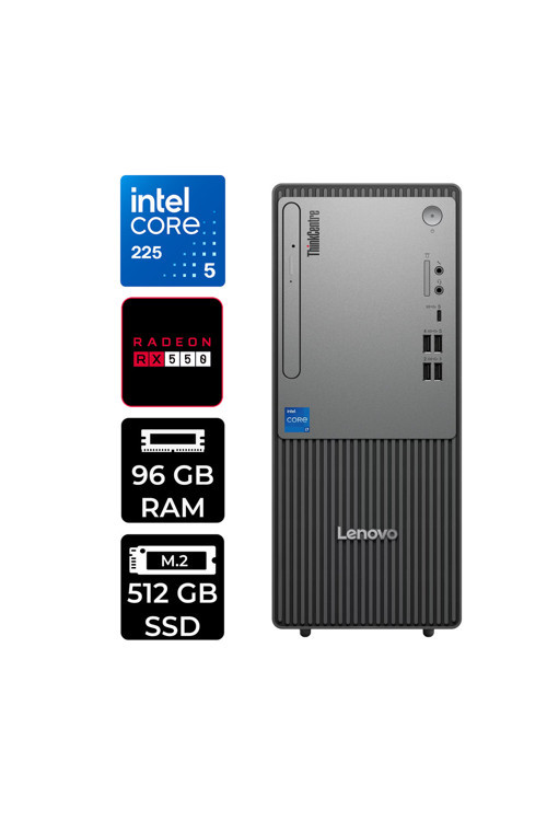 Thinkcentre Neo 50T G6 Ultra 5 225 96Gb 512Gb Ssd Rx550/4Gb W11P Masaüstü Bilgisayar & Per4 Usb Bellek