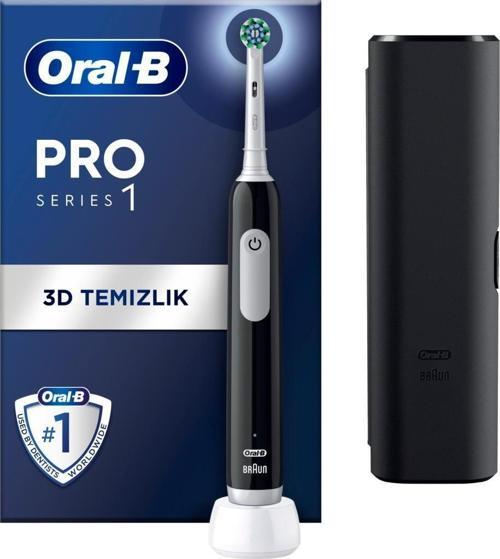 Pro Series 1 Şarjlı Diş Fırçası Siyah + Seyahat Kabı