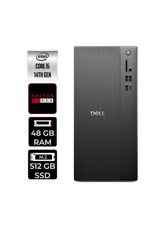 Tower Ect1250 İ5 14400 48Gb 512Gb Ssd Rx550/4Gb Fdos Masaüstü Bilgisayar
