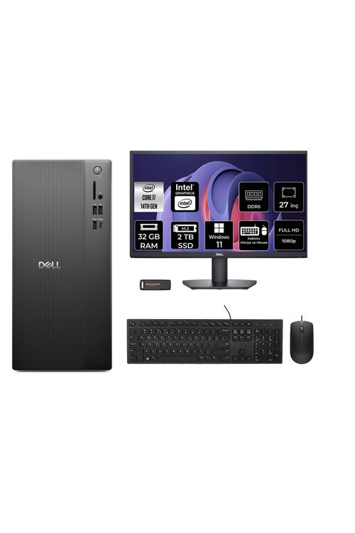 Pro Tower Ect1250 İ7 14700 32Gb 2Tb Ssd W11H Masaüstü Bilgisayar + 27" Monitör
