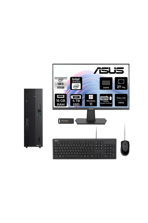 Expertcenter D501Ser İ5 14500 16Gb 4Tb Ssd W11P Sff Masaüstü Bilgisayar + 27" Monitör