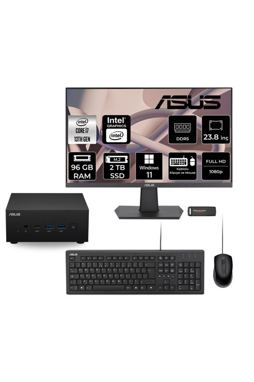 Expertcenter Pn64 İ7 13700H 96Gb 2Tb Ssd 23.8" Fhd W11P Mini Masaüstü Bilgisayar