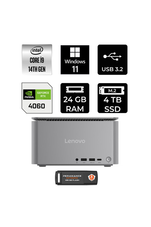 Thinkcentre Neo İ9 14900 24Gb 4Tb Ssd Rtx4060/8Gb W11P Mini Masaüstü Bilgisayar