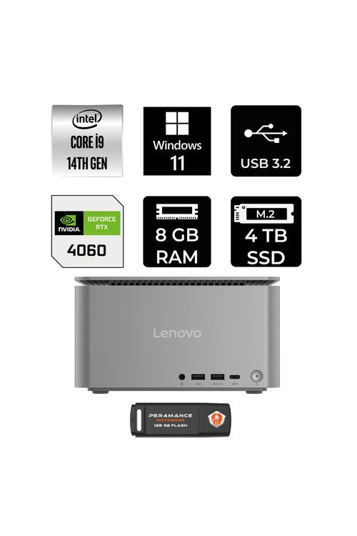 Thinkcentre Neo İ9 14900 8Gb 4Tb Ssd Rtx4060/8Gb W11H Mini Masaüstü Bilgisayar