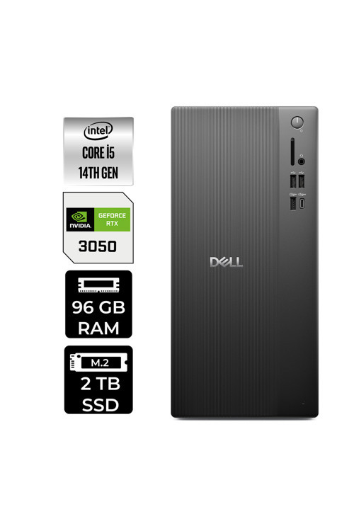 Tower Ect1250 İ5 14400 96Gb 2Tb Ssd Rtx3050/6Gb Fdos Masaüstü Bilgisayar
