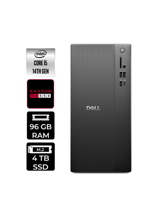 Tower Ect1250 İ5 14400 96Gb 4Tb Ssd Rx550/4Gb W11H Masaüstü Bilgisayar