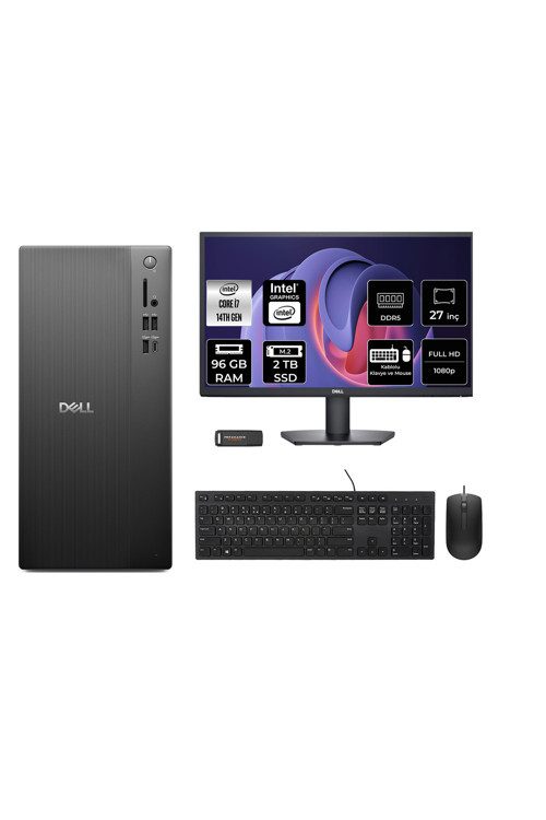 Pro Tower Ect1250 İ7 14700 96Gb 2Tb Ssd Fdos Masaüstü Bilgisayar + 27" Monitör