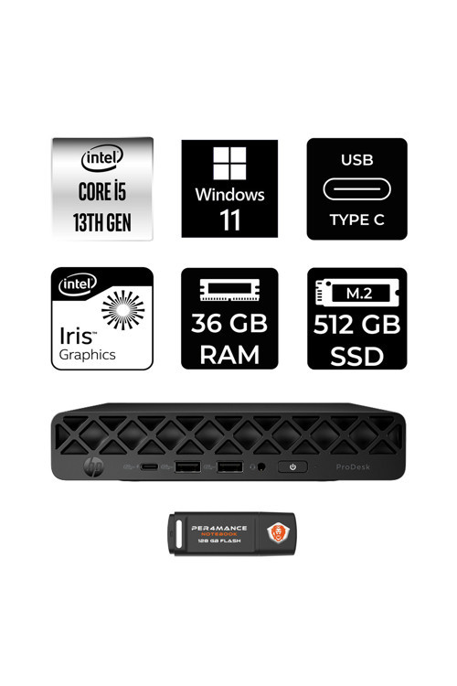 Pro Mini 260 G9 Intel Core İ5 1335U 36Gb 512Gb Ssd W11H Mini Masaüstü Bilgisayar