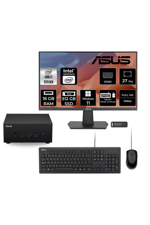 Expertcenter Pn64 İ7 13700H 16Gb 512Gb Ssd 27" Fhd W11P Mini Masaüstü Bilgisayar