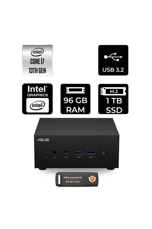 Expertcenter Pn64 İ7 13700H 96Gb 1Tb Ssd Fdos Mini Masaüstü Bilgisayar